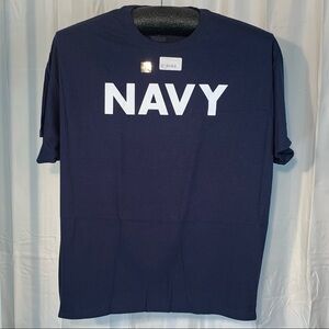 Armed Forces Gear NWT “NAVY” navy blue short sleeve tee shirt.
